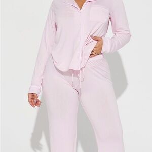 Fashion Nova Light Pink Pajama Set
